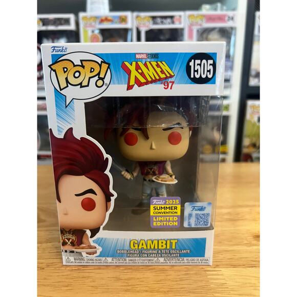 NEW IN HAND LE Gambit w/ Beignets X-Men '97 Funko Pop Bobblehead #1505 Marvel - Picture 1 of 6
